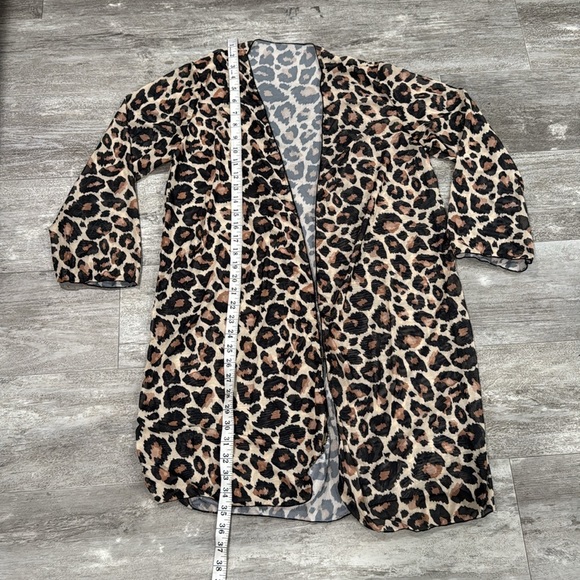 SHEIN 2pcs Set Leopard Print Bikini Swimsuit With Top & Shorts Cover Up - Picture 14 of 16